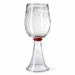 Vase D'intérieur En Verre De Murano Avec Détail Rouge Made In Italy - Copernicus