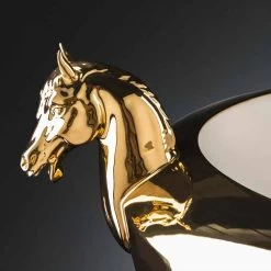 Vase Décoratif Artisanal En Céramique Blanche Ou Or 24 Carats Fabriqué En Italie - Jakcy -Décoration D'intérieur vaso decorativo artigianale in ceramica bianca o oro 24k made in italy jakcy 5