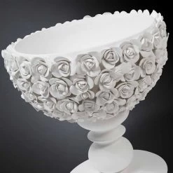 Vase Décoratif D'Intérieur En Céramique Blanche Avec Décoration Made In Italy - Camogli -Décoration D'intérieur vaso decorativo da interno in ceramica biana con decoro made in italy camogli 2