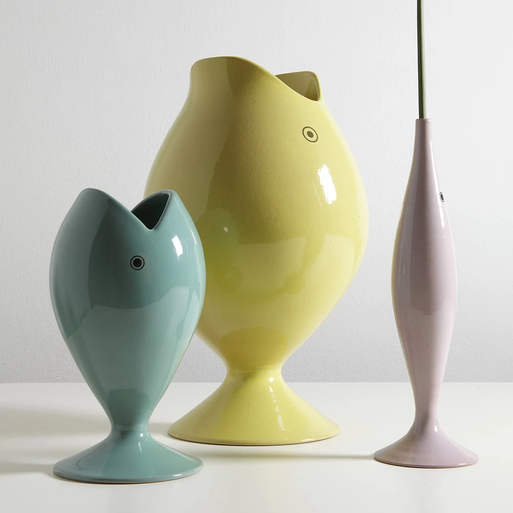 Vase Design Décoratif En Forme De Poisson Roi En Céramique Made In Italy - Rey 8 Vase Design Décoratif En Forme De Poisson Roi En Céramique Made In Italy - Rey – Image 6