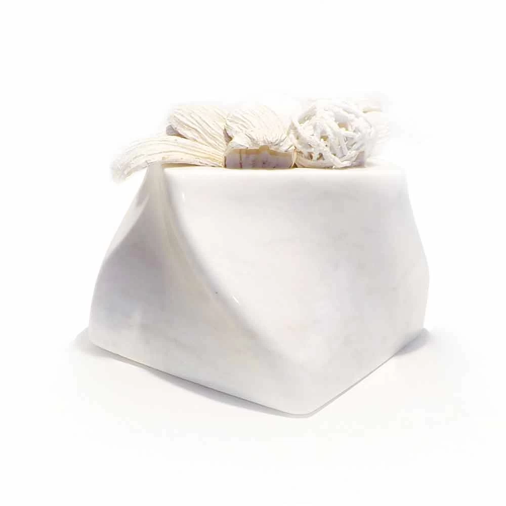 Vase Design Décoratif En Bardiglio Ou Marbre De Carrare Made In Italy - Prisma 3 Vase Design Décoratif En Bardiglio Ou Marbre De Carrare Made In Italy - Prisma