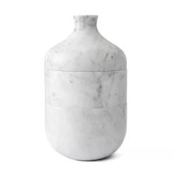 Vase Décoratif En Marbre De Carrare Blanc Design Luxe Italien - Calar -Décoration D'intérieur vaso decorativo in marmo bianco di carrara design di lusso italiano calar 2