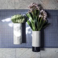 Vase Décoratif En Marbre Blanc De Carrare Made In Italy Design - Nevea -Décoration D'intérieur vaso decorativo in marmo bianco di carrara di design made in italy nevea 4