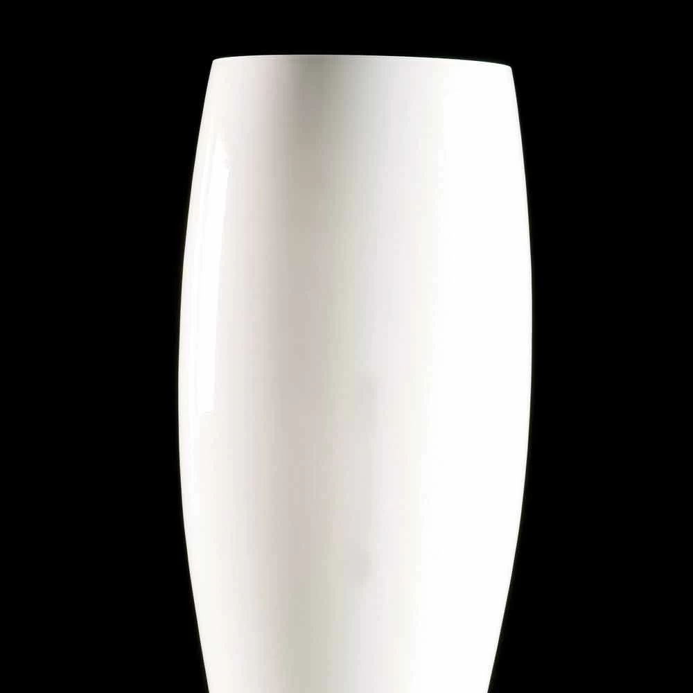 Vase Décoratif En Verre Blanc Et Transparent Fabriqué à La Main En Italie - Crezia 4 Vase Décoratif En Verre Blanc Et Transparent Fabriqué à La Main En Italie - Crezia – Image 2