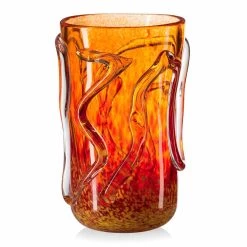 Vase Décoratif En Verre Soufflé De Murano Orange Fabriqué En Italie - Mister 13 Vase Décoratif En Verre Soufflé De Murano Orange Fabriqué En Italie - Mister -Décoration D'intérieur vaso decorativo in vetro soffiato di murano arancione made in italy mister 4