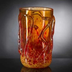 Vase Décoratif En Verre Soufflé De Murano Orange Fabriqué En Italie - Mister 14 Vase Décoratif En Verre Soufflé De Murano Orange Fabriqué En Italie - Mister -Décoration D'intérieur vaso decorativo in vetro soffiato di murano arancione made in italy mister 5