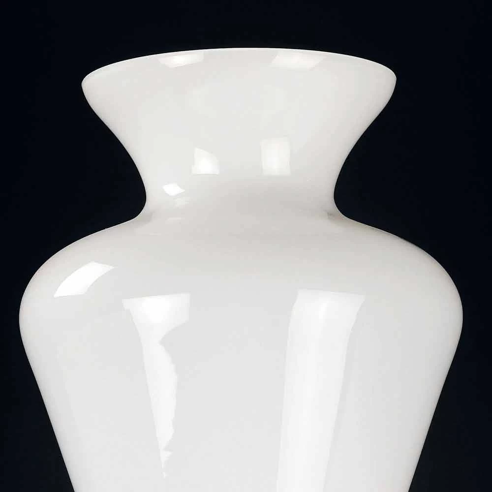 Vase Décoratif Moderne En Verre Transparent Et Blanc Fabriqué En Italie - Romantique 8 Vase Décoratif Moderne En Verre Transparent Et Blanc Fabriqué En Italie - Romantique – Image 6