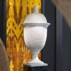 Vase D'intérieur élégant En Céramique Fait à La Main En Italie - Napoleone -Décoration D'intérieur vaso elegante per interni in ceramica lavorata a mano made in italy napoleone 2