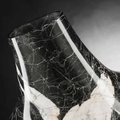 Vase D'intérieur élégant En Marbre Blanc Et Noir Fabriqué En Italie - Original 9 Vase D'intérieur élégant En Marbre Blanc Et Noir Fabriqué En Italie - Original -Décoration D'intérieur vaso elegante per interni in marmo bianco e nero made in italy originale 2