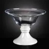 Vase D'intérieur élégant En Verre Blanc Et Transparent Fabriqué En Italie - Allegra -Décoration D'intérieur vaso elegante per interni in vetro bianco e trasparente made in italy allegra