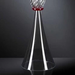 Vase D'intérieur élégant En Verre De Murano Soufflé Fabriqué En Italie - Inverso -Décoration D'intérieur vaso elegante per interni in vetro soffiato di murano made in italy inverso 1