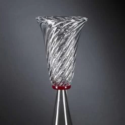 Vase D'intérieur élégant En Verre De Murano Soufflé Fabriqué En Italie - Inverso -Décoration D'intérieur vaso elegante per interni in vetro soffiato di murano made in italy inverso 2
