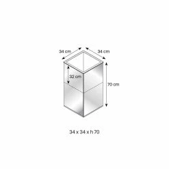 Vase Miroir Géométrique Autoportant, Structure En Bois Et Acier - Ghenna -Décoration D'intérieur vaso freestanding geometrico a specchio e struttura in legno e acciaio ghenna 3