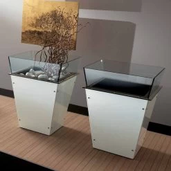 Vase Autoportant En Verre Et Panneaux Interchangeables 3 Dimensions - Ghenna 16 Vase Autoportant En Verre Et Panneaux Interchangeables 3 Dimensions - Ghenna -Décoration D'intérieur vaso freestanding in vetro e pannelli intercambiabili 3 dimensioni ghenna 5