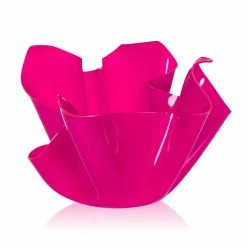 Vase Fuchsia Drapé De Design Intérieur/extérieur Pina, Fait En Italie