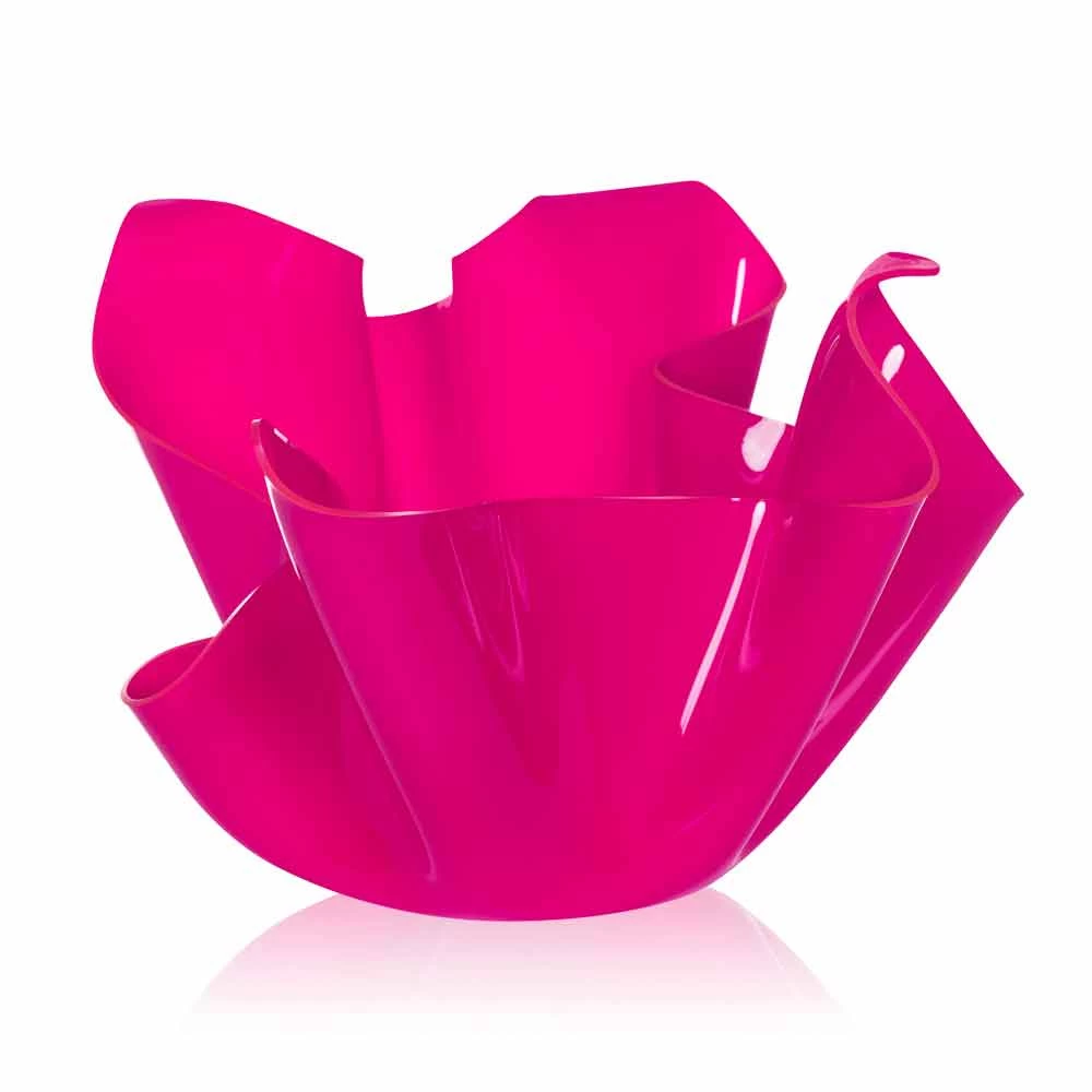 Vase Fuchsia Drapé De Design Intérieur/extérieur Pina, Fait En Italie 3 Vase Fuchsia Drapé De Design Intérieur/extérieur Pina, Fait En Italie