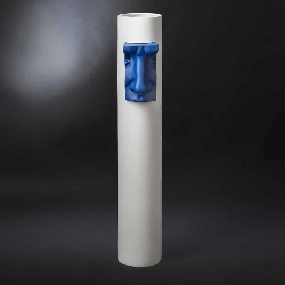 Vase En Céramique Blanche Avec Insert Coloré Fait à La Main En Italie - Monte 3 Vase En Céramique Blanche Avec Insert Coloré Fait à La Main En Italie - Monte