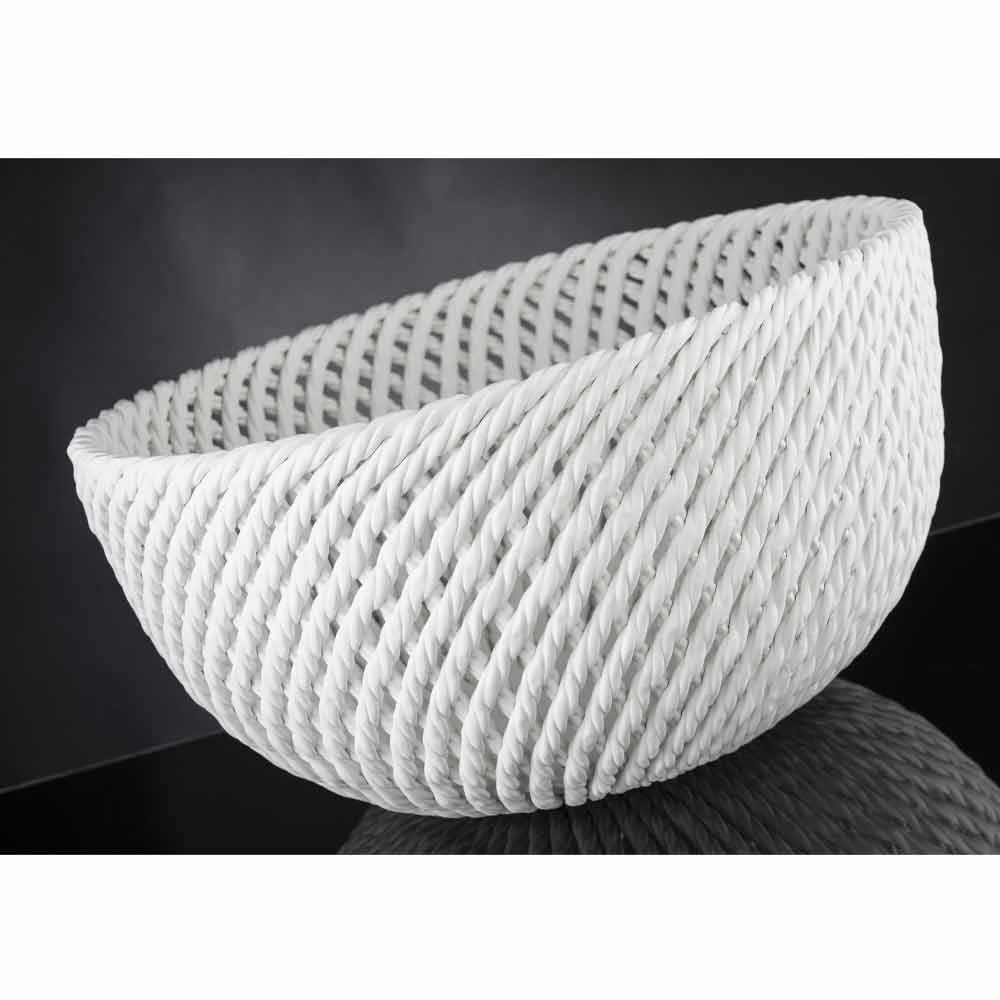 Vase En Céramique Fait Main Avec Trame Tissée Fabriqué En Italie - Napoléon 4 Vase En Céramique Fait Main Avec Trame Tissée Fabriqué En Italie - Napoléon – Image 2