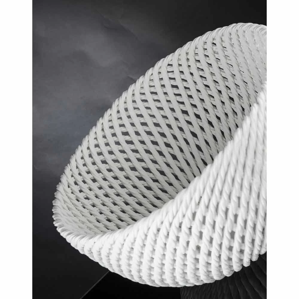 Vase En Céramique Fait Main Avec Trame Tissée Fabriqué En Italie - Napoléon 5 Vase En Céramique Fait Main Avec Trame Tissée Fabriqué En Italie - Napoléon – Image 3