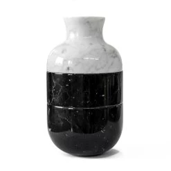 Vase En Marbre Blanc De Carrare Et Noir Marquinia Luxury Design - Calar 8 Vase En Marbre Blanc De Carrare Et Noir Marquinia Luxury Design - Calar -Décoration D'intérieur vaso in marmo bianco di carrara e nero marquinia design di lusso calar 2