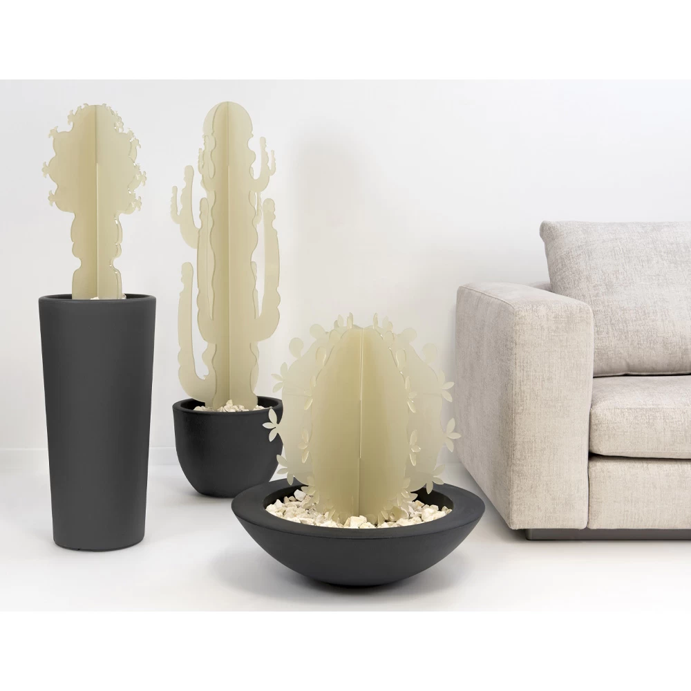 Vase En Polyéthylène Blanc Ou Anthracite Forme Cloche 2 Pièces - Milek 6 Vase En Polyéthylène Blanc Ou Anthracite Forme Cloche 2 Pièces - Milek – Image 4