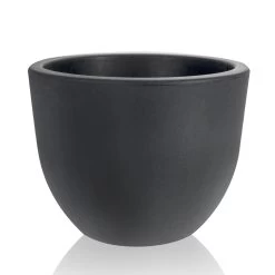 Vase En Polyéthylène Blanc Ou Anthracite Forme Cratère 2 Pièces - Milek