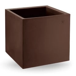 Vase En Polyéthylène Coloré De Forme Cubique Fabriqué En Italie - Tonello