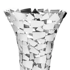 Vase En Verre Et Métal Argenté à Décoration Géométrique De Luxe - Chirico 11 Vase En Verre Et Métal Argenté à Décoration Géométrique De Luxe - Chirico -Décoration D'intérieur vaso in vetro e metallo argentato con decoro geometrico di lusso chirico 3