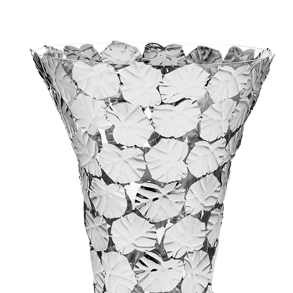 Vase En Verre Et Métal Argenté à Décoration Géométrique De Luxe - Chirico 8 Vase En Verre Et Métal Argenté à Décoration Géométrique De Luxe - Chirico – Image 6