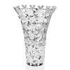 Vase Design De Luxe En Verre Et Métal Argenté à Décor Floral - Floriano 1 Vase Design De Luxe En Verre Et Métal Argenté à Décor Floral - Floriano -Décoration D'intérieur vaso in vetro e metallo argentato lusso italiano con decoro a fiore terraceo