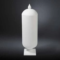 Vase Moderne Fait Main En Céramique Blanche Made In Italy - Chantal
