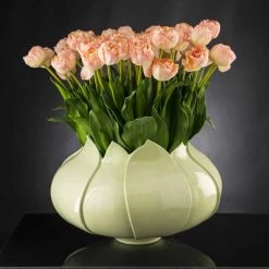 Vase Ornemental Moderne En Céramique Colorée Fabriqué à La Main En Italie - Onyx -Décoration D'intérieur vaso ornamentale moderno in ceramica colorata lavorata a mano in italia onice 4