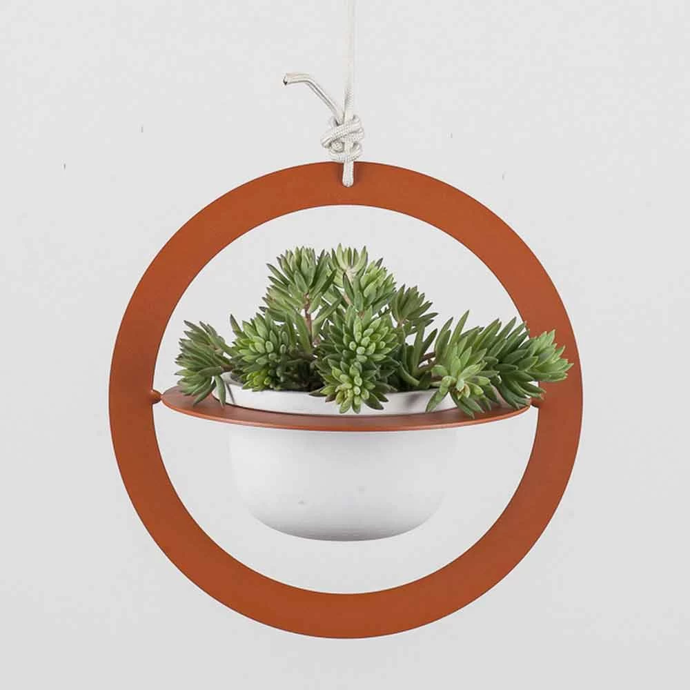 Vase à Fleurs à Suspendre En Acier Et Céramique Fabriqué En Italie - Leotta 13 Vase à Fleurs à Suspendre En Acier Et Céramique Fabriqué En Italie - Leotta – Image 11