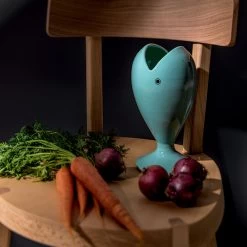 Vase à Fleurs Artisanal Moderne Fabriqué En Italie - Dorade -Décoration D'intérieur vaso portafiori artigianale in ceramica moderno made in italy orata 5