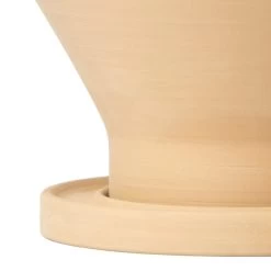 Vase à Fleurs Design En Terre Cuite Avec Soucoupe Made In Italy - Ettie -Décoration D'intérieur vaso portafiori di design in terracotta con sottovaso made in italy ettie 2