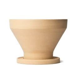 Vase à Fleurs Design En Terre Cuite Avec Soucoupe Made In Italy - Ettie