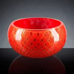 Vase D'intérieur Rond En Verre De Murano Coloré Fabriqué En Italie - Asper -Décoration D'intérieur vaso rotondo da interno in vetro di murano colorato realizzato in italia asper 2